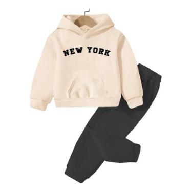 Imagem de Conjunto Moletom Infantil Blusa e Calça Estampado New York - Lucas Lun