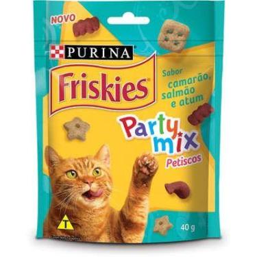 Imagem de Petisco Nestlé Purina Friskies Party Mix Camarão, Salmão e Atum para G