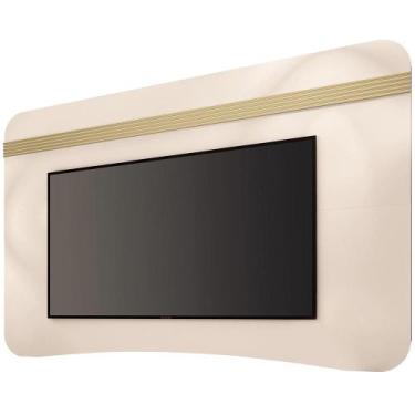 Imagem de Painel Para TV 80 Pol Orgânico 200cm Ermione B01 Off White Champanhe -
