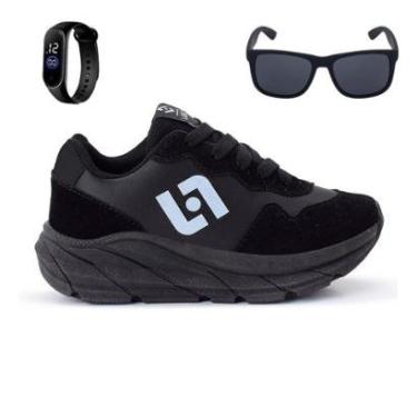 Imagem de Tenis Infantil Meninos Jogger Escolar Casual Camurça + Oculos Relogio-Masculino