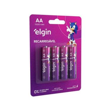 Imagem de Pilha Recarregavel AA 2500 MAH C/4 82173 - Elgin