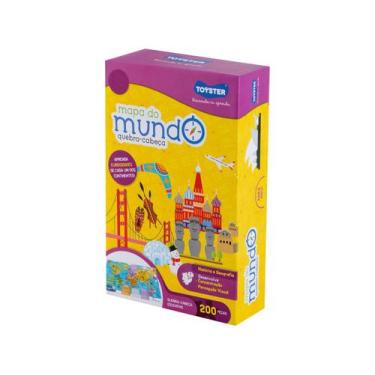 Imagem de Quebra - Cabeça 200 Peças - Mapa do Mundo - Toyster