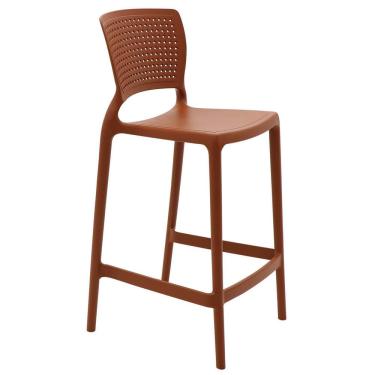 Imagem de Cadeira Tramontina Safira Alta Bar Em Polipropileno E Fibra De Vidro Terracota 92138242