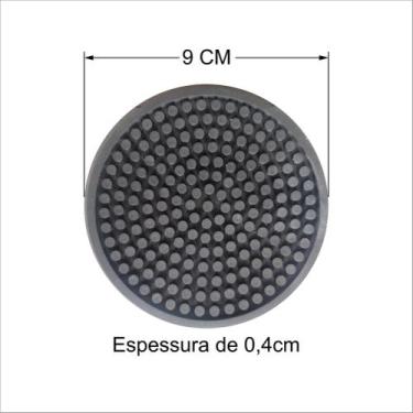 Imagem de Kit C 08 Porta Copo Emborrachado Escorredor Bolacha 9cm - Gamil, PRETO