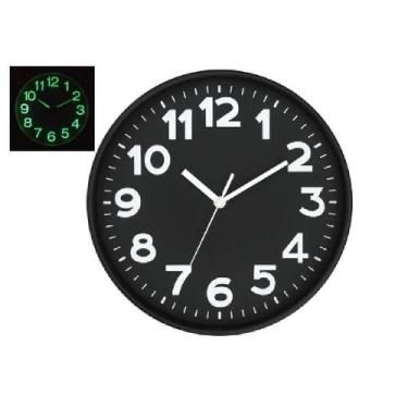 Imagem de Relogio de parede fluorescente  brilha no escuro luminoso decorativo s