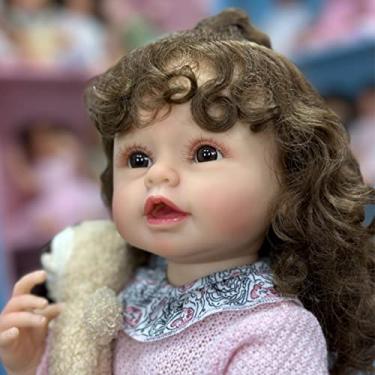 Imagem de SHENGX Realistas Bonecas Recém-Nascidas,Boneca Reborn Da Vida Real 22 Polegadas - Bebe Reborn De Silicone Realista De Vinil De Corpo Inteiro Bonecas Realistas De Corpo Macio Sensação,Baby