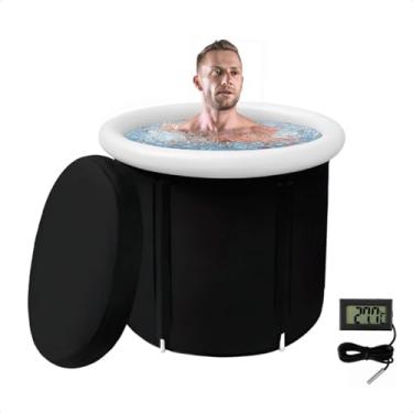 Imagem de Banheira De Gelo Dobrável Inflável Portátil Banho Gelado Piscina De Imersão a Frio Para Mergulho De Atleta Recuperação Muscular Terapia Crioterapia Recovery com Termômetro