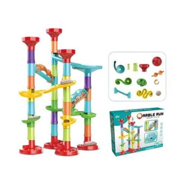 Imagem de Blocos De Montar 3D Para Pista De Bolinhas Infantil, Brinquedo DIY Lab