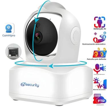 Imagem de Câmera IP WiFi 4MP Para Ambientes Internos, Câmera De Vigilância Intel