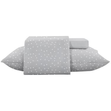 Imagem de Jogo de Cama Casal Toque de Seda Estampado - Jolitex, Cinza, Casal