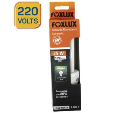 Imagem de lampada fluorescente compacta reta 25w 220v E27 FOXLUX 6500K, 220V