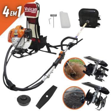 Imagem de Máquina de Cortar Grama Á Gasolina Costal Vulcan VRC430 43cc 1,7hp Alta Performance - Roçadeira Multifuncional 4 em 1