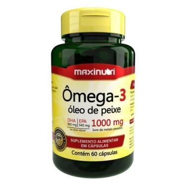Imagem de Ômega 3 Óleo Peixe 60 Cáps 1000mg Maxinutri
