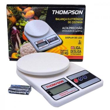 Imagem de Balanca Digital De Cozinha 10Kg Thompson Com 2 Pilhas Aa - MAC FER