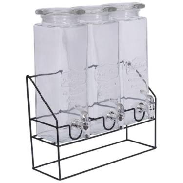 Imagem de Kit 3 Suqueiras Refresqueiras 2,2L cada com Suporte e Torneira para Ág