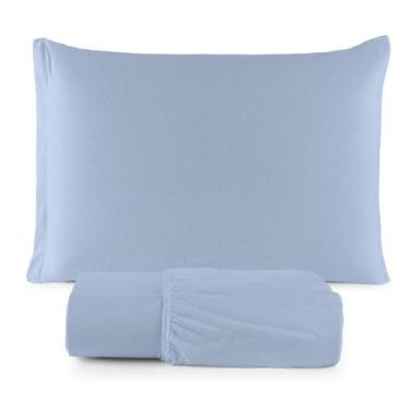 Imagem de Jogo de Lençol Solteiro Malha 100% Algodão 02 Peças Com Elástico - Mal