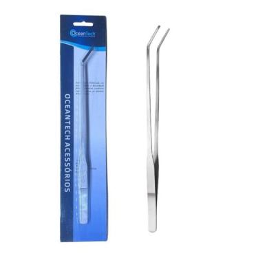 Imagem de Pinça Curva Aço Inoxidável 27cm Aquario Plantado Planta Lago - Ocean T