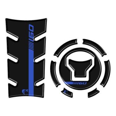 Imagem de Kit protetor nova CG FAN 160 - 2025- Azul e Preto - Rei cobra adesivos