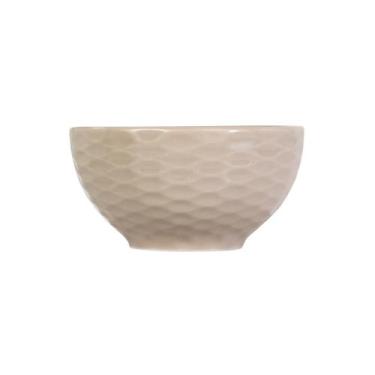 Imagem de Bowl Tigela Creme Relevo Ondas 416 ml Germer Porcelanas