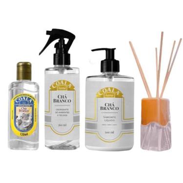 Imagem de Kit Chá Branco Coala - Difusor, Sabonete, Odorizante e Limpador