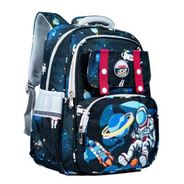 Imagem de Mochila Escolar Grande Menino Infantil Desenho Astronauta - M3M, Unico