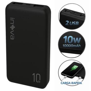 Imagem de Power Bank 10000mAh Carregador Portátil Universal 2 Saídas USB - Inova