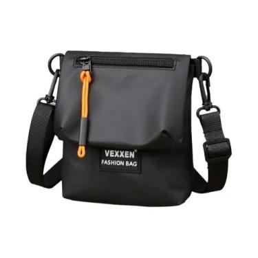 Imagem de Bolsa Transversal Masculina À Prova D'água De Couro PU, Casual, Modern