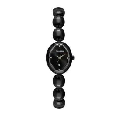 Imagem de Relogio Mondaine 33047lpmvpm3 Oval Bracelete Sabrina Sato Preto Pedras Cristais-Feminino