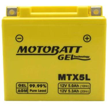 Imagem de Bateria Motobatt Gel MTX5L, Amarelo