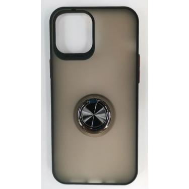 Imagem de Capa Capinha iphone 12 pro max tela 6.7 C/ anel Dedos lisa - sem, pret