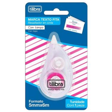 Imagem de Marca texto em fita 5mmx6m Tilibra, Rosa