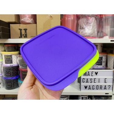 Imagem de Tupperware Basic Line com Divisórias 550ml Amarelo e Azul