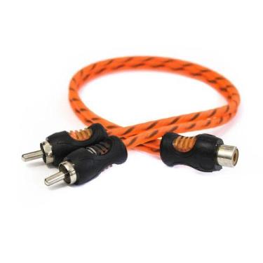 Imagem de Cabo Coaxial RCA 2M + 1F Flexível Laranja - KX3