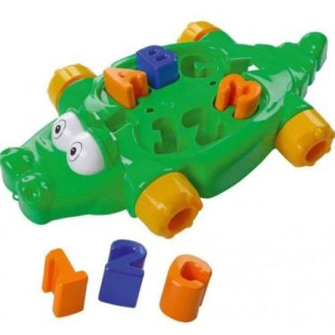 Imagem de Brinquedo Educativo Jacaré Bobbydilo 7 Peças - Dismat