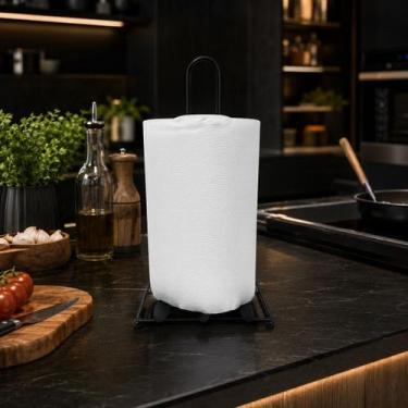 Imagem de Porta Papel Toalha de Mesa 30cm c/ Base Decorativa Talheres - KeHome