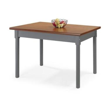 Imagem de Mesa em Madeira Maciça Retangular 4 Lugares - Apaixone&Decore, Cinza