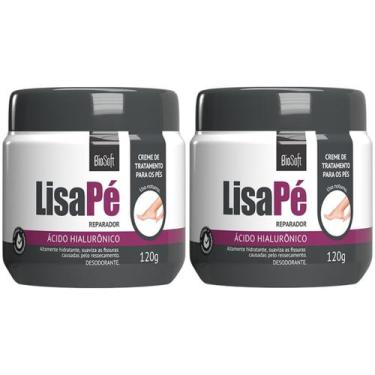 Imagem de Kit 2 Creme Reparador Lisa Pe BioSoft Acido Hialuronico Ressecamento D
