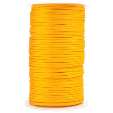 Imagem de Cordão de Cetim Rabo de Rato 4mm 100 Metros - artePunto, AMARELO CANÁR