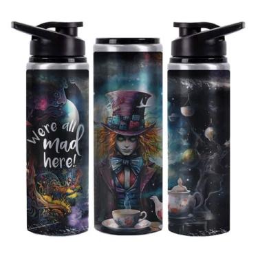 Imagem de Squeeze Chapeleiro Alice Maravilha Alumínio Brilhante 750mL - VilelaGG