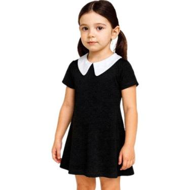 Imagem de Fantasia Vestido Roupa Wandinha 2 a 9 anos - SGB MODAS E VARIEDADES, P