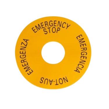 Imagem de Etiqueta Circular 3SB3921-0DD Iluminada para Sensor de Emergência Amarelo Siemens
