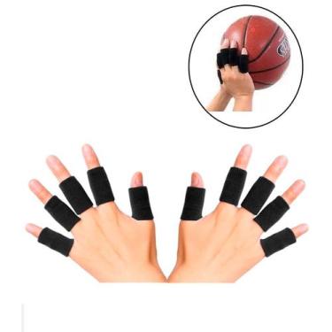 Imagem de Protetor de Dedo Elástico Vôlei Basquete 10 Unidades Preto - Estilo Bo