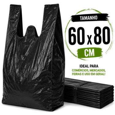 Imagem de Sacola plastica reciclada 4 kg reforçada resistente forte - JL EMBALAG