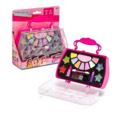 Imagem de Kit Maleta Maquiagem Infantil Sombras, Batom e Gloss Makebrinq - Polib