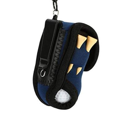 Imagem de DAUERHAFT Bolsa leve de bola de golfe resistente, bolsa de acessórios para camiseta, jogador de golfe (azul)