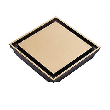 Imagem de Lat?o, chuveiro, ralo, banheiro, piso, drenagem, telha, inserir, quadrada, anti-odor, res¨ªduos, piso, grades, 100X100, preto, n¨ªquel cromo, antigo, antigo, lat?o