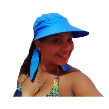 Imagem de Viseira De Praia Feminina De Tactel - Azul 2 - Rgm