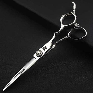Imagem de Tesoura de barbeiro especial importada do japão 6 polegadas 440c aço inoxidável tesoura de cabeleireiro profissional estilista de cabelo ferramenta de corte de franja（Tesoura de corte）