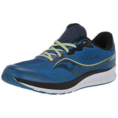 Imagem de Saucony Tênis de corrida unissex infantil Ride 14, Azul, 6 Big Kid
