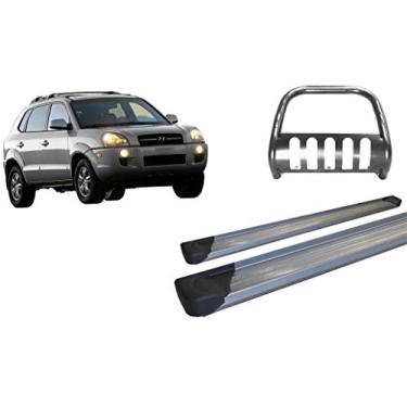 Imagem de Kit Quebra mato-Estribo PLATAF ALUMI GRAFITE Tucson até 2016